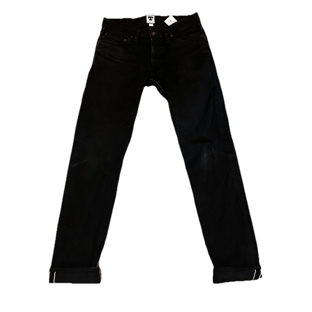 Tellason Ladbroke Grove Slim Tapered Black Selvedge Denim Made In USA  31
